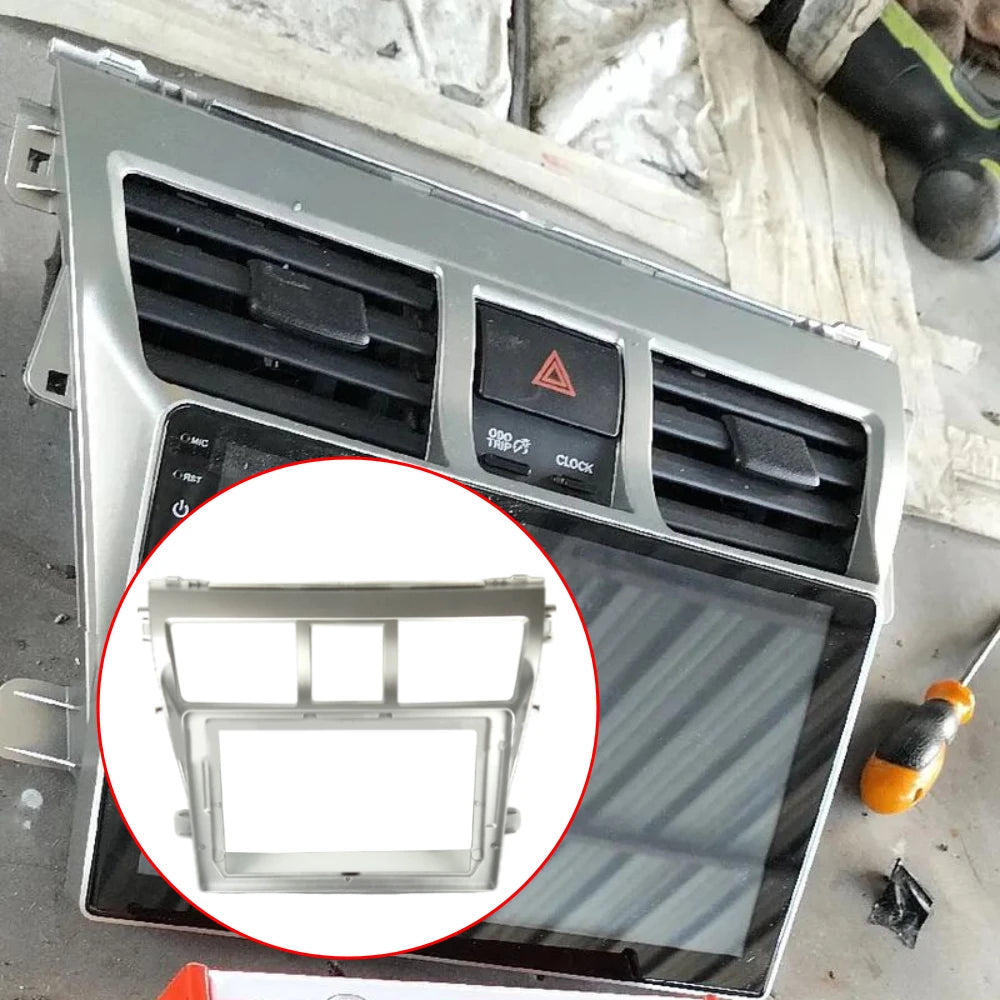 Navigation Screen Frame, Panel Frame, Parts Decoration for Toyota Vios Yaris 2008-2014 Audio Panel Frame Professional Auto Parts