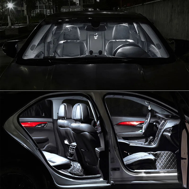 Sun Visor Lamp For Toyota Voxy Noah Esquire AZR60 AZR65 ZRR70 ZRR75 ZRR80 ZWR80 2001-2022 LED Interior Dome Trunk Map Light Kit