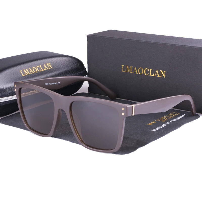 BRAND DESIGN Classic Polarized Sunglasses Men Women Driving Square Sun Glasses Male Goggle UV400 Gafas De Sol TR90