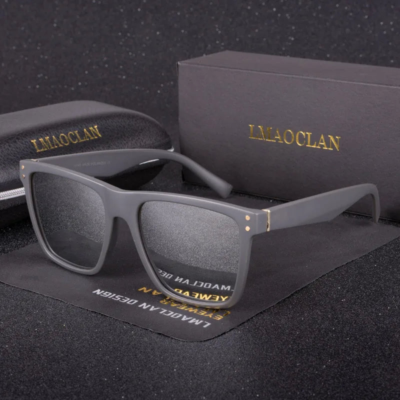 BRAND DESIGN Classic Polarized Sunglasses Men Women Driving Square Sun Glasses Male Goggle UV400 Gafas De Sol TR90