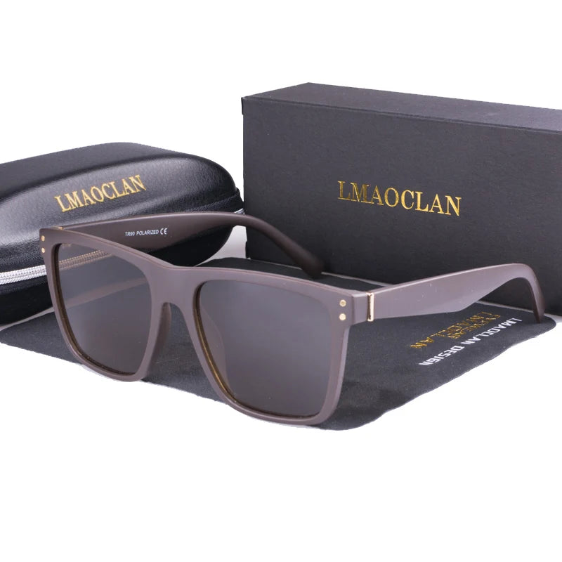 BRAND DESIGN Classic Polarized Sunglasses Men Women Driving Square Sun Glasses Male Goggle UV400 Gafas De Sol TR90