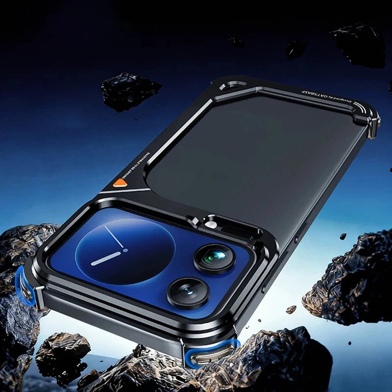 Eary 9-Shaped for Xiaomi 17 Pro Max 17Pro Phone Case Metal Frameless Shell Original Feel Bumper Shockproof Drop Protection Cover