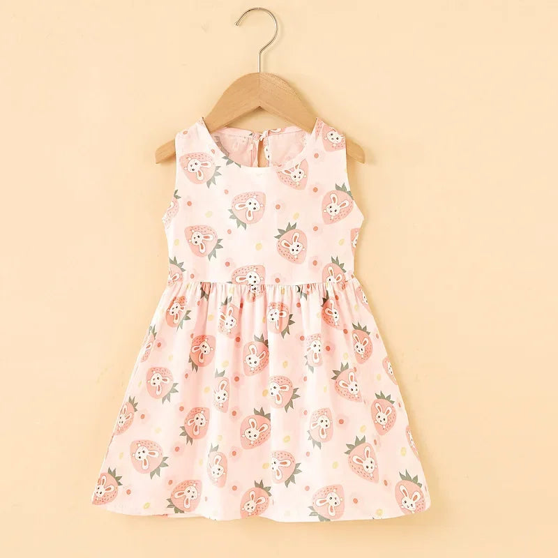 Girl Dresses Cotton Children clothing Summer Kids Clothes Dresses For Girls Party Princess Fashion Outfit cartoon Beach Dress