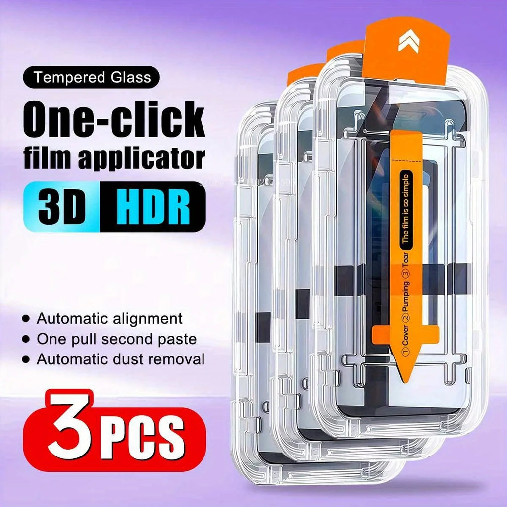 3PCS Tempered Film for Infinix Hot 60 Pro+,Hot 60i，One Click Application Screen Glass for Infinix GT 30 Pro，Note 50 Pro,50X,50S