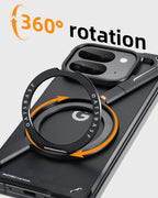 Eary Z Frame Case for Google Pixel 9 10 Pro Fold Minimalist Metal Phone Case With Magnetic 360°Rotatable Stand Shockproof Cover