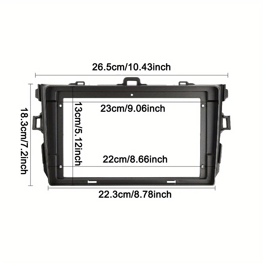 Corolla E140/150 9 Inch Fascia For Toyota Corolla 2006-2012 Car Radio Android MP5 Player Frame 2 Din Stereo Dashboard Cover