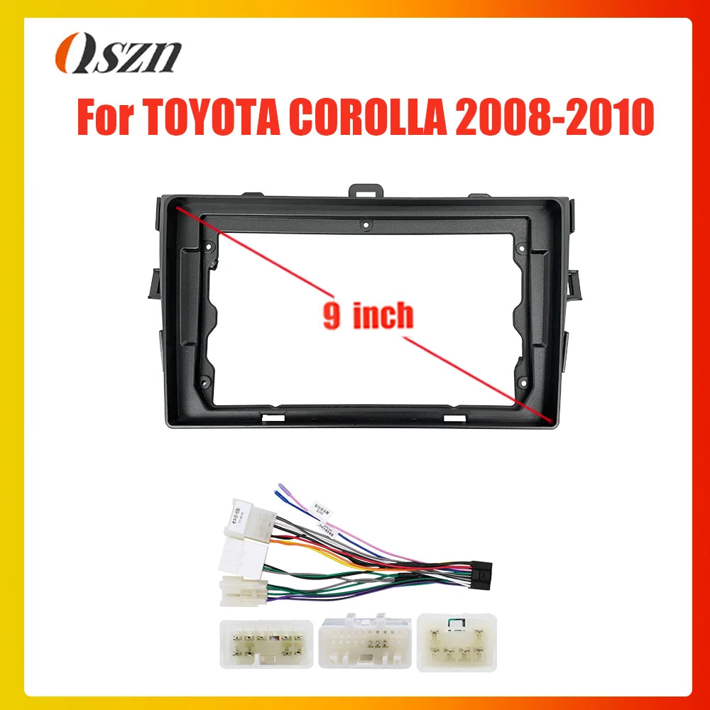 9 inch Car Radio Frame Fascia For Toyota Corolla 2006-2011 Dashboard Mounting Bezel Kit 2 Din Installation Stereo DVD