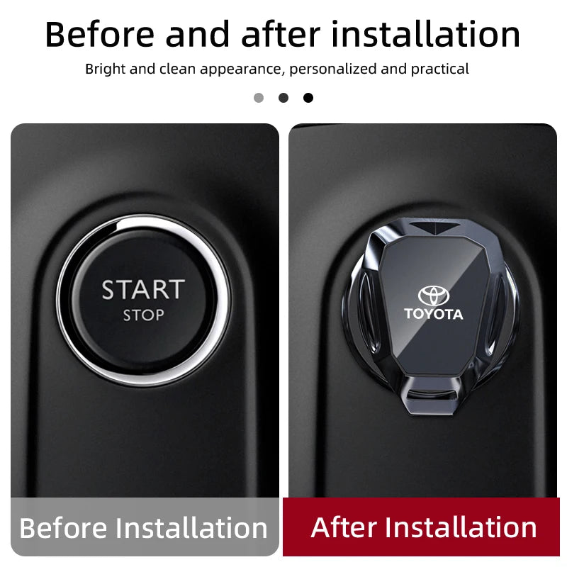 Car Engine Start Button Protective Cover Push Button Stickers For Toyota Corolla Yaris Camry Prius RAV4 CHR Hilux Accessories