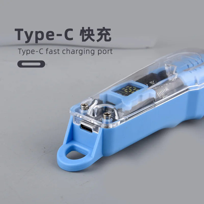 Hair Cut Machine Rechargeable Hair Clippers Transparent Professional Clippers Electric Hair Trimmers Shaver for Men