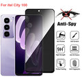 For Itel City 100 Anti Spy Privacy Tempered Glass Screen Protector Compatible For Itel City100 Full Cover Screen Phone Film