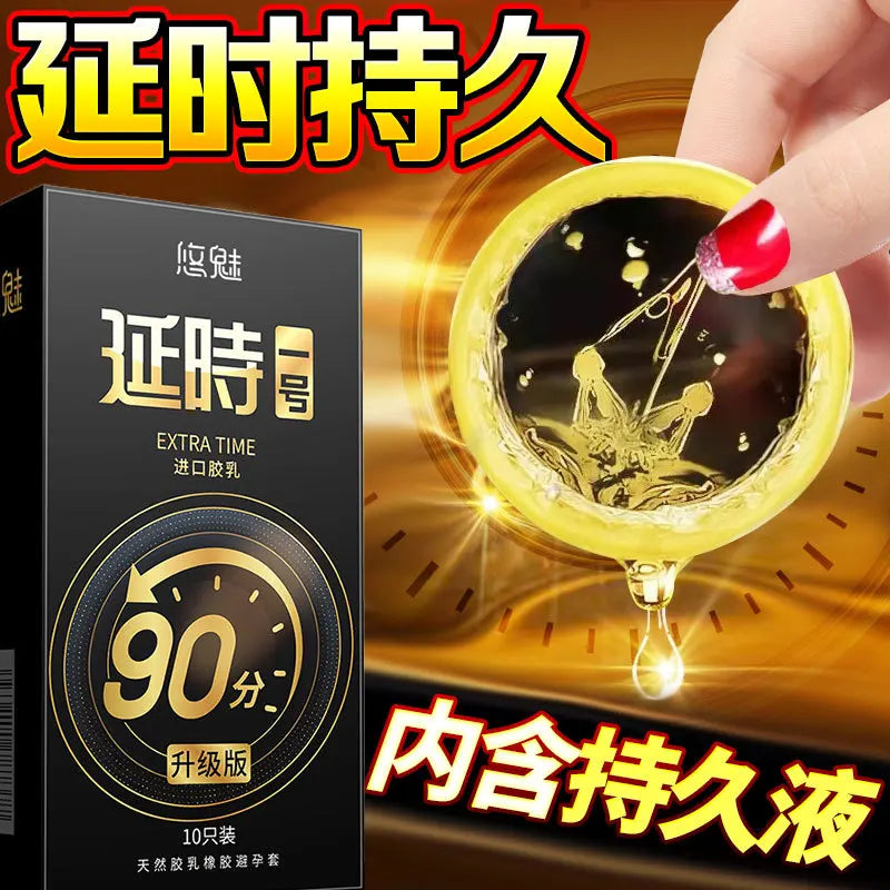 Black Condoms for Men Delay Ejaculation Latex Penis Sleeve Long Lasting Vaginal Condoms Adults Sexulaes Toys Safer Contraception
