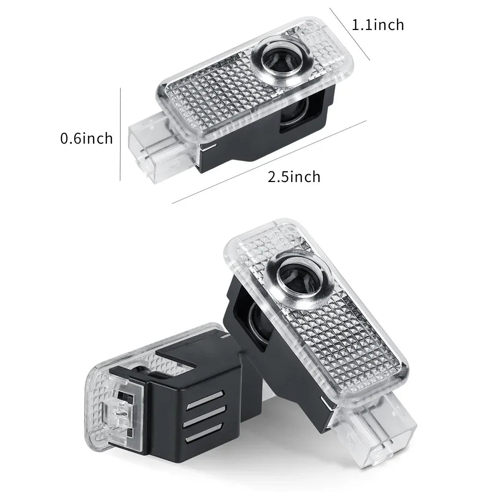 2Pcs HD Car Door Projector Laser Lamp Car Door Welcome Light For Audi Sline Q3 A5 A7 A3 Q5 Q7 A4L RS Quattro S3 S4 S6 S5 S7 S8