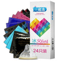 24pcs 5D Dotted Sex Condoms Thread Ribbed G-point Latex Ultra Thin Condom Orgasm Safer Contraceptives Stimulate Vaginal Sex Toys