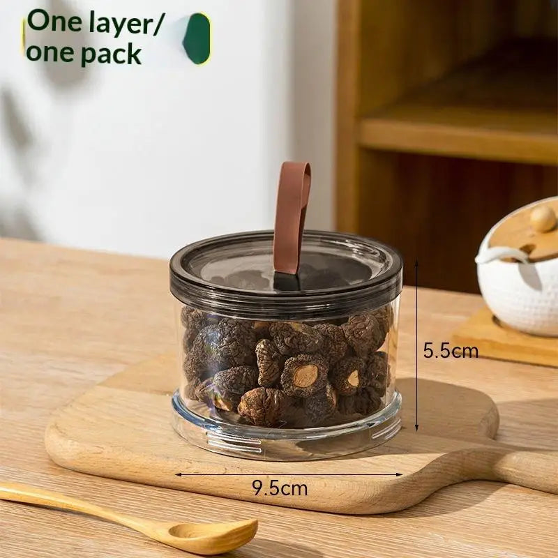 Sealed Jars Kitchen Seasoning Storage Organizer Airtight Stackable Bottle Organization Space-Saving Design For Home Dish Counter