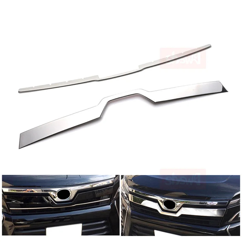 Front Emblem Trim SUS304 Exterior Accessories for Toyota Voxy 80 Modified New Styling Car Logo Lower Decorative Bright Strip