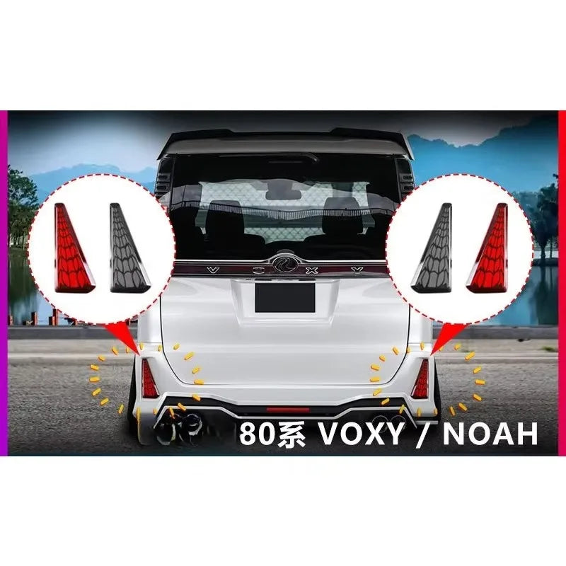Glb For 2PCS Toyota NOAH 80  VOXY 80 SeriesLED Tail Lights, Rear Fog Lights, Parking Warning Lights,red Tail Light Car Accessori