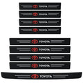 Car Threshold Strip Carbon Fiber Sticker Car Door Sill Protector Accessories For Toyota Rav4 Yaris Prius Avensis Corolla Camry