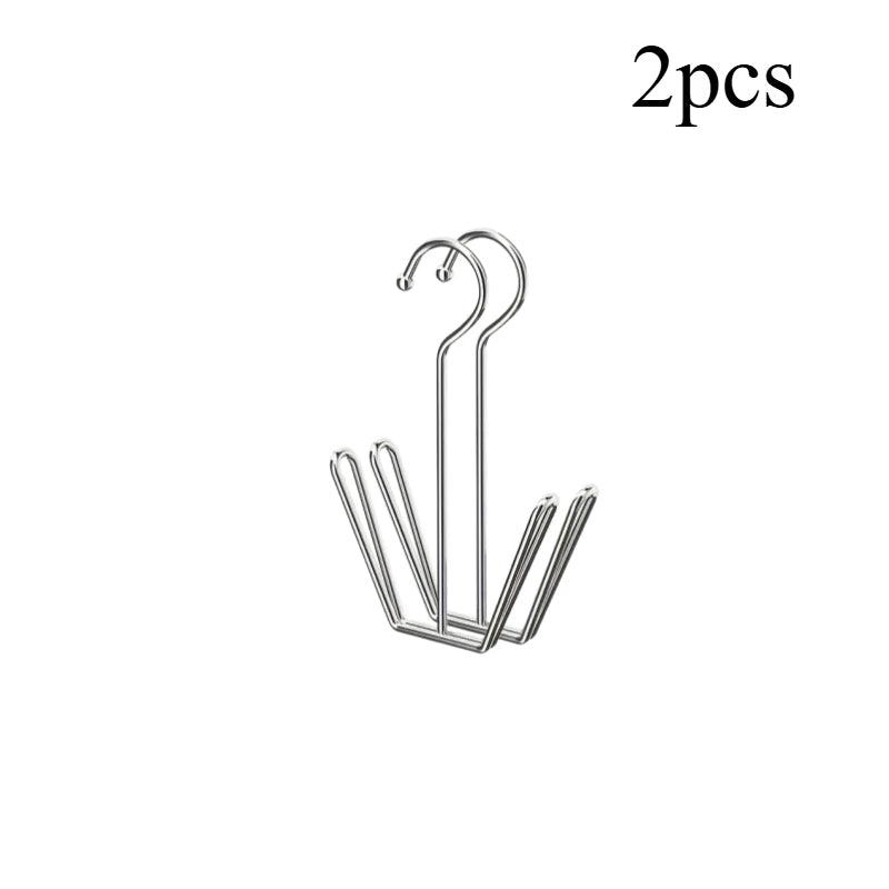Stainless Steel Shoe Rack, Multi-Functional Shoe Rack with Double Hook Design, Shoe Drying Rack for Dehumidifying Hanging Shoes