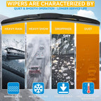 Erick's Wiper LHD Front Wiper Blades For Toyota Noah Voxy ZRR70 VAN 2007 - 2013 Windshield Windscreen Window Rain Brush 26"+16"