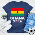 Ghana 2026 Flag T-Shirt Patriotic Supporter Tee Men Women Summer Fashion Crewneck Cotton Tops Soccer Part Supplies Clothing