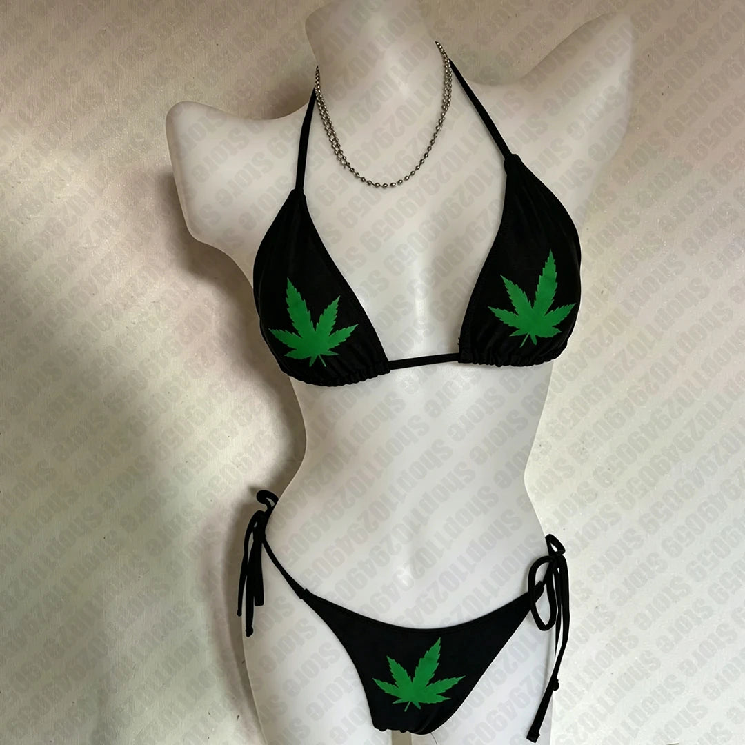 Y2k Two Piece Outfits Woman 2 Piece Set Outfit Beach Suit Lingerie Women's Swimwear Women's Bikinis and Tankinis Swimsuit Ladies