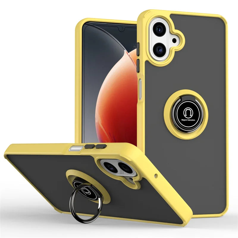 Armor Funda For Samsung Galaxy A07 4G Case Magnetic Ring Stand Holder Coque For Galaxy A 07 GalaxyA07 Hard PC Matte Back Cover