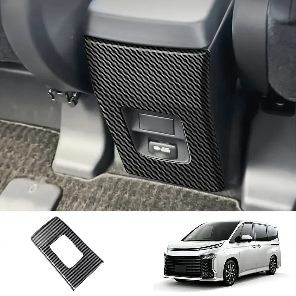 RHD For Toyota Voxy 90 Series 2021 2022 2023 Carbon Fiber inner Steering Wheel Button Decorative Cover Accessories Car Styling