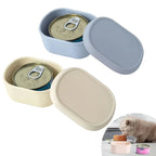 Reusable Wet Cat Food Storage Container with Silicone Sealed Lid, Leak-Proof Fresh-Keeping Box for 3oz/85g Cat Food Cans