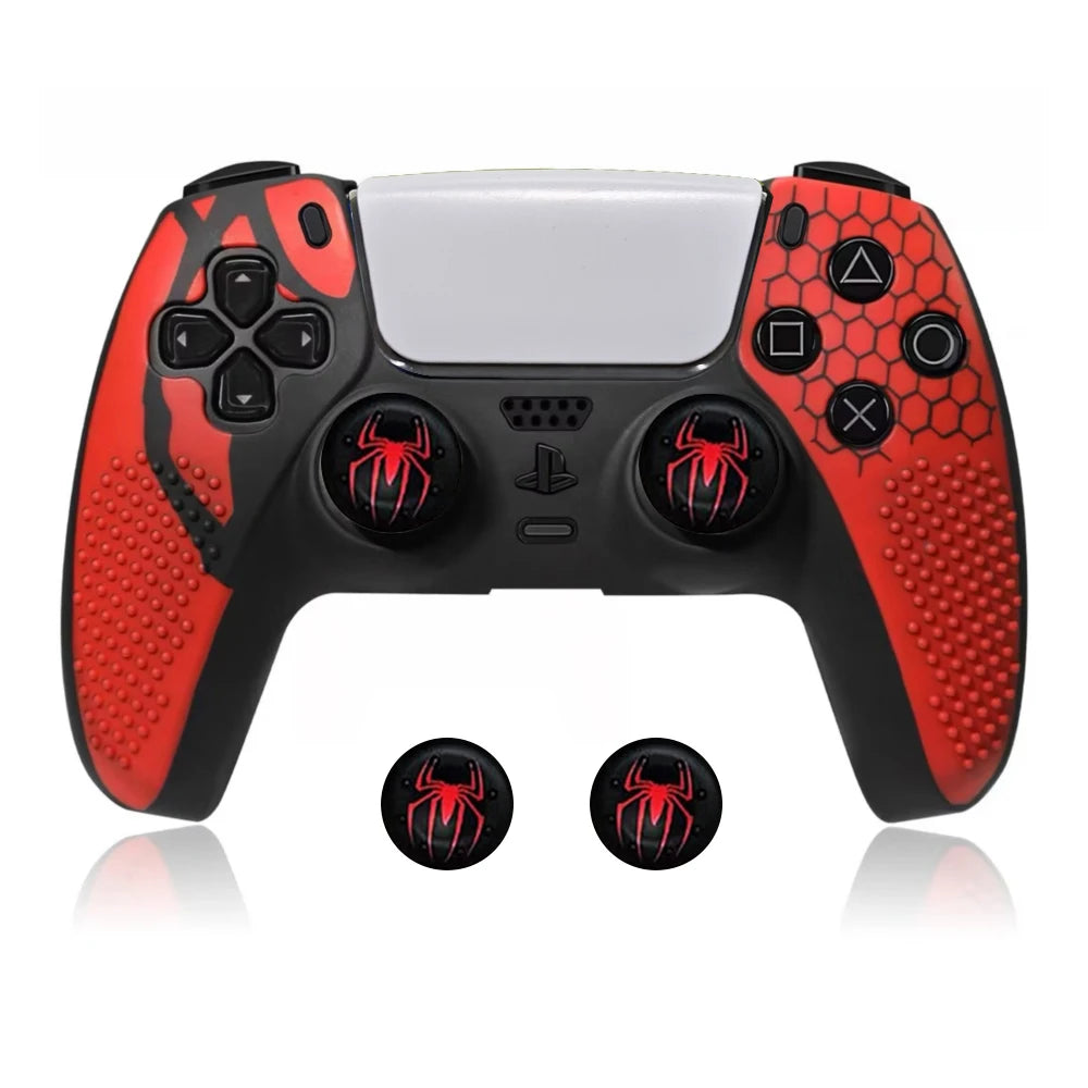 Rubber Silicagel Protective Cover Skin for PlayStation 5 DualSense PS5 Controller Silicone Gamepad Case 2 ThumbSticks Grips Caps