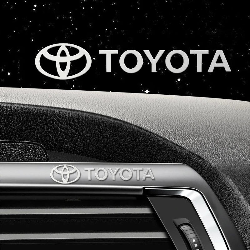 3D Metal Car Interior Decorative Badge Emblem Sticker for Toyota Camry Corolla Prado Hilux Yaris Supra Fortuner Auto Accessories