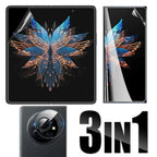 3 in 1 For Tecno Phantom V Fold VFold 5G 7.85" Clear TPU Anti-Fingerprints Hydrogel Full Cover Soft Screen Protector Film