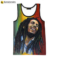 2023 New Fashion Bob Marley Tank Tops 3D Printed Graphic Polyester Sleeveless Shirts Men Hip Hop Harajuku Streetwear T-shirt