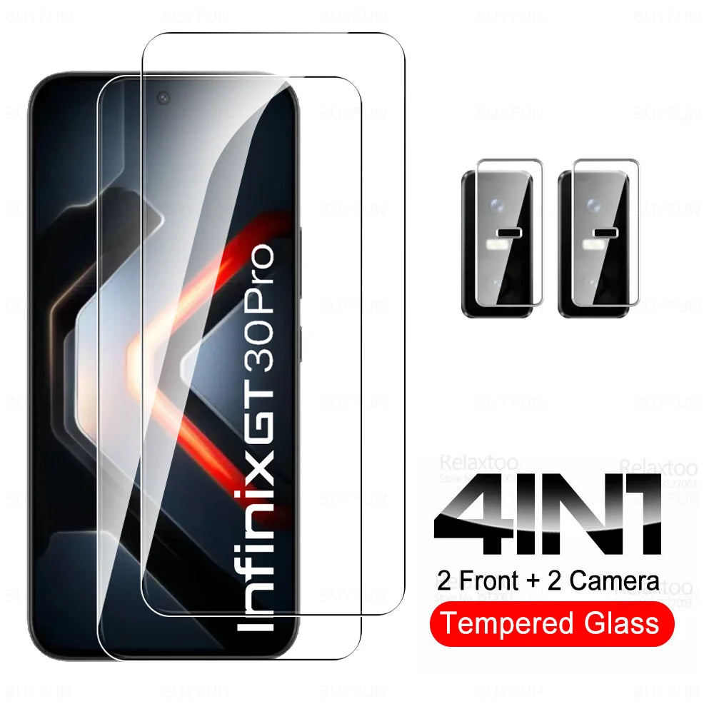 4in1 Full Cover Tempered Glass For Infinix GT 30 Pro Screen Protector Glass InfinixGT30Pro GT30Pro G T 30Pro 5G HD Camera Film