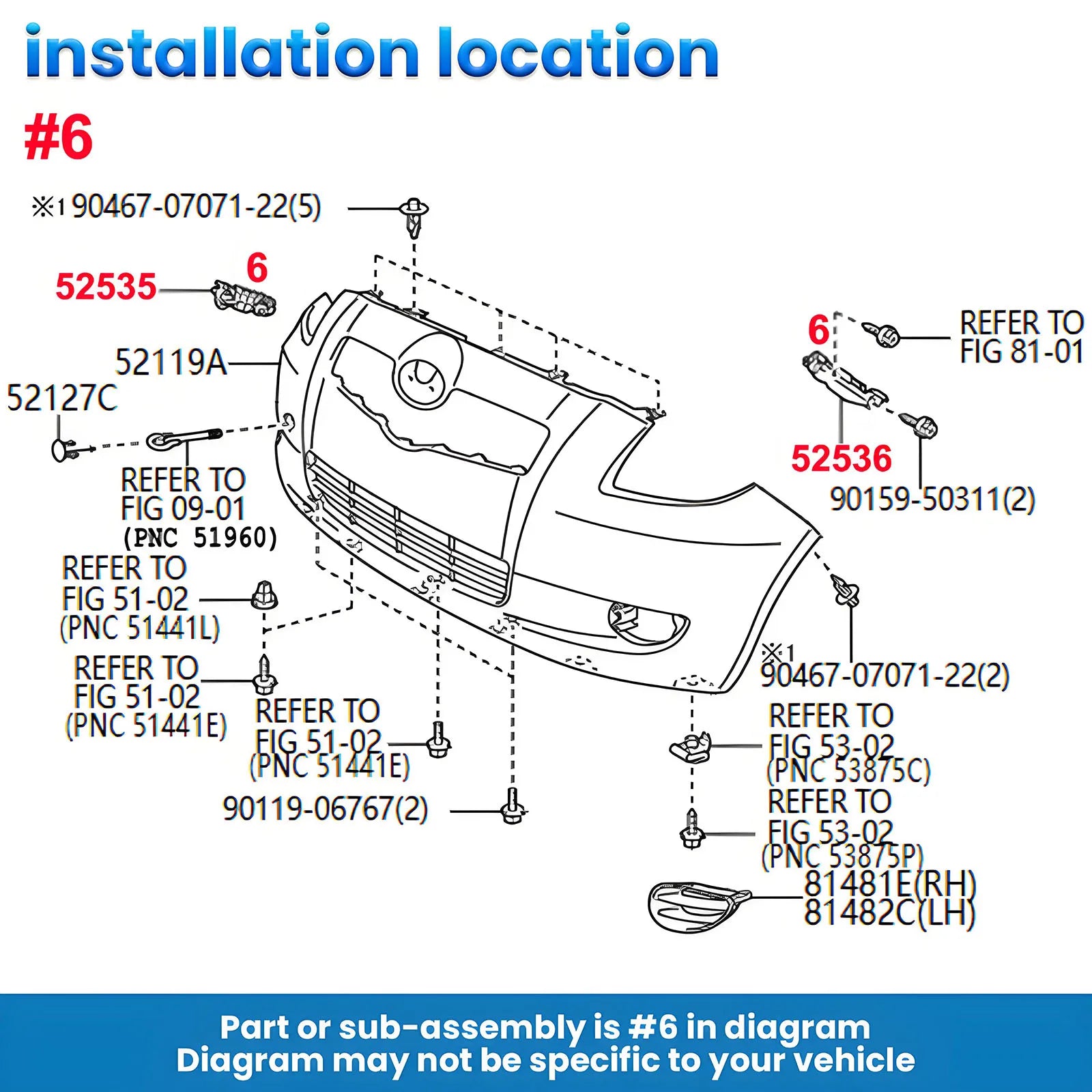 Left+Right Car Front Bumper Support Bracket Retainer For Toyota Yaris 2007 2008 2009 2010 2011 Left Right 5253552060 5253652050