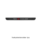 Car Logo Door Carbon Fiber Sill Protector Stickers for Toyota Yaris Corolla Auris Rav4 LandCruiser Vios LEVIN Camry Prado