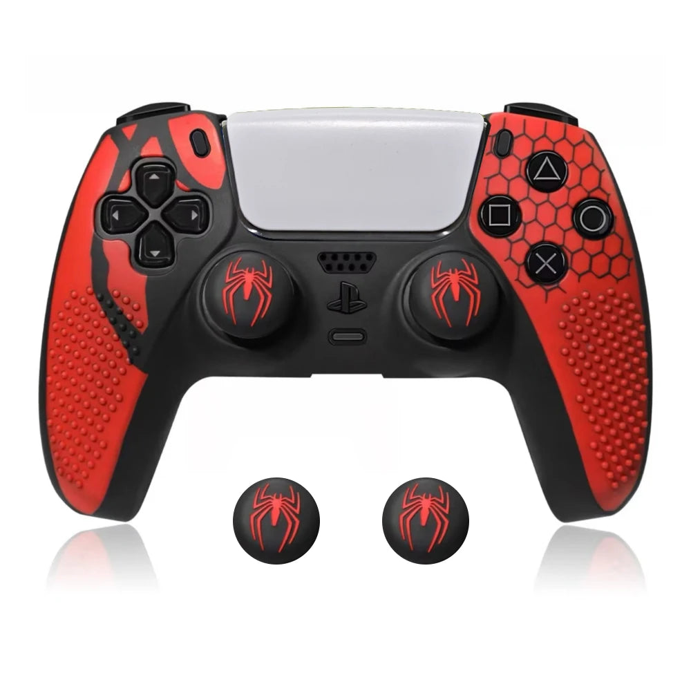 Rubber Silicagel Protective Cover Skin for PlayStation 5 DualSense PS5 Controller Silicone Gamepad Case 2 ThumbSticks Grips Caps