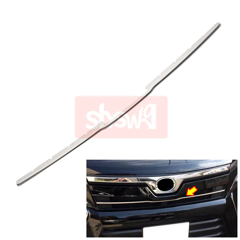 Front Emblem Trim SUS304 Exterior Accessories for Toyota Voxy 80 Modified New Styling Car Logo Lower Decorative Bright Strip