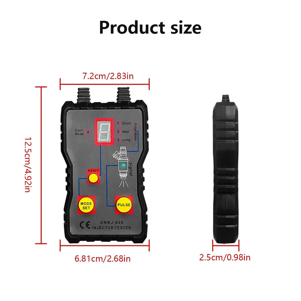 Newest Fuel System Scan Tool Automotive Cleaning Tool Kit Injector Flush Cleaner Car Fuel Injector Tester Portable 4 Pluse Mode
