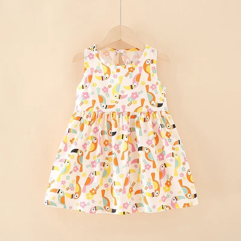 Girl Dresses Cotton Children clothing Summer Kids Clothes Dresses For Girls Party Princess Fashion Outfit cartoon Beach Dress