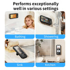 Eary Shower Phone Holder with Wireless Bluetooth Speaker Waterproof Shower Phone Case Wall Mounted Stand for Bathroom Mirror