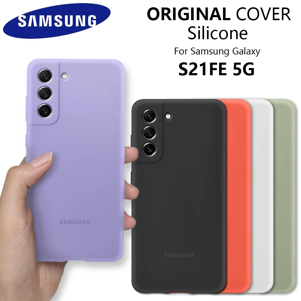 Original For Samsung Galaxy S21FE S21 FE Case High Quality Soft Silicone Cover Samsung Galaxy S21 fe Protector Shell & Box