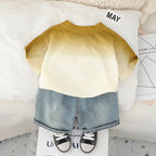 New Summer Baby Boys Clothes Sets Fashion Cotton Letter Printing T-shirts+Tooling Shorts 2pcs Kids Outfits for Infant Tracksuit