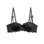 Women Bras Sexy Lace Half Cup Push Up French Style Lingerie Soft Deep V Top Breathable Back Closure Thin Bralette Ropa Mujer