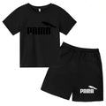 Kids  Fashion Two-Piece  Summer Sports brand Short-Sleeve Boy Girl 3-13Yrs  T-shirt +Shorts clothes