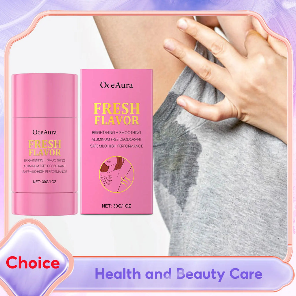 Body Odor Remover Antiperspirant Stick Underarm Deodorant Cream Anti Sweating Refreshing Portable Long-Lasting Fragrance Balm