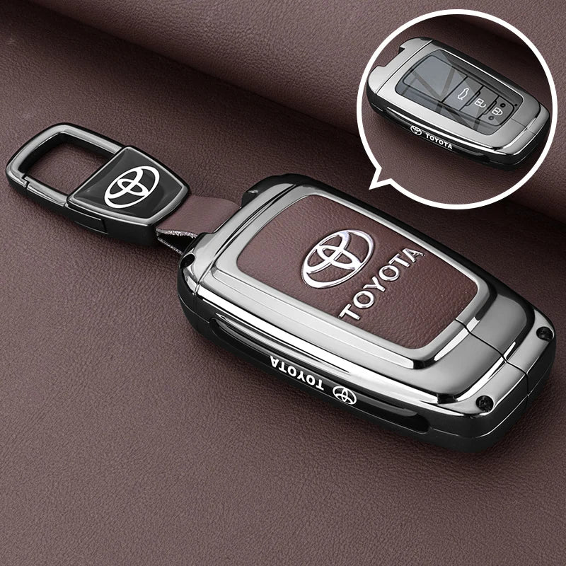 Alloy Car Remote Key Case Cover Protect Shell Bag For Toyota Prius Camry Corolla CHR C-HR RAV4 Altis Land Cruiser Prado Avalon