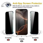 3Pcs Dust Free Installation Privacy Screen Protector For iPhone 17 Pro Max 16 11 14 13 12 15 16E Air Mini SE XR Anti-spy Glass