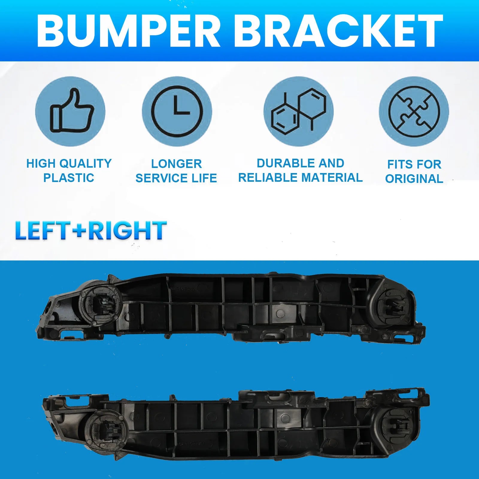 Left+Right Car Front Bumper Support Bracket Retainer For Toyota Yaris 2007 2008 2009 2010 2011 Left Right 5253552060 5253652050