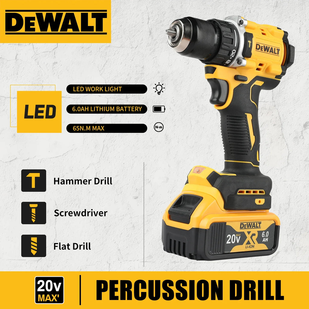 DEWALT DCD805 Cordless Impact Drill Brushless Professional Car Maintenance & Household Repair Durable Tool Only