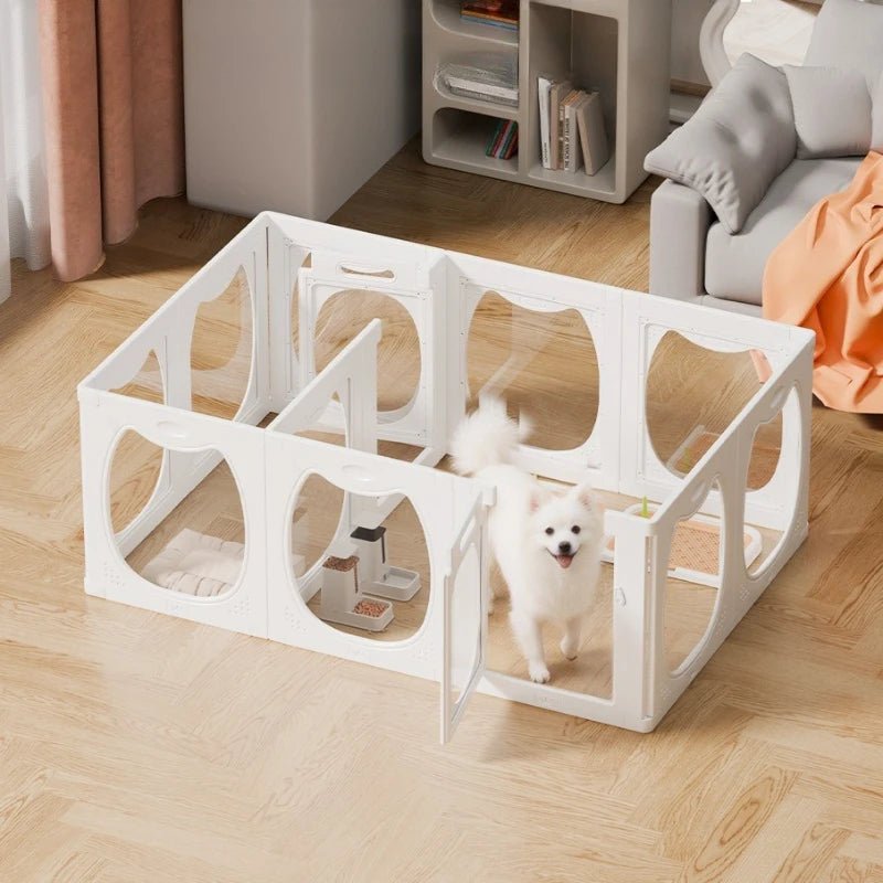 Pet Dog Fences Puppy Indoor Teddy Dog Anti-jailbreak Dog Cage Fence Safe Isolation Anti-jailbreak Raised Fence Puppy House